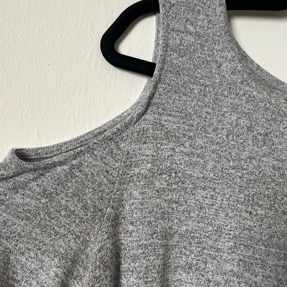 A New Day Grey Cold Shoulder Sweater - Picture 2 of 3